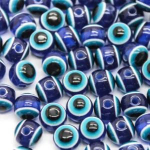 Намистини Око 5 мм Синій з блакитним +- 100 шт. в упаковці