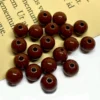 Бусины Шар пластик 8 мм Ø 1,8 мм +-25 г (±90 шт.) коричневый