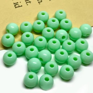 Бусины Шар пластик 6 мм Ø 1,7 мм +-25 г (±200 шт.) бирюзовый