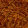 Бисер стеклярус блестящий неПрозрачный 6 мм 25 г Оранжевый