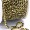 Стразовий ланцюг ss10 (2,8 мм) 1 м Hematite gold