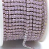 Стразовий ланцюг ss8 (2,5 мм) 1 м Rose opal silver
