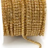 Стразовая цепь ss6 (2 мм) 1 м LCT gold