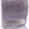 Стразовий ланцюг ss6 (2 мм) 1 м Violet silver