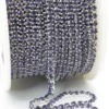 Стразовий ланцюг ss10 (2,8 мм) 1 м Тanzanite silver