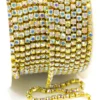 Стразовий ланцюг ss8 (2,5 мм) 1 м Crystal AB gold