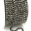 Стразовая цепь ss8 (2,5 мм) 1 м Hematite nickel