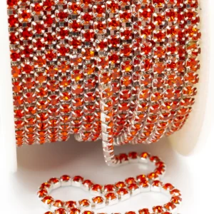 Стразовий ланцюг ss10 (2,8 мм) 1 м Hyacinth silver