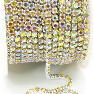 Стразовий ланцюг ss10 (2,8 мм) 1 м Jonquil AB silver