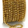 Стразовий ланцюг ss10 (2,8 мм) 1 м LCT gold