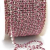 Стразовий ланцюг ss10 (2,8 мм) 1 м Rose silver