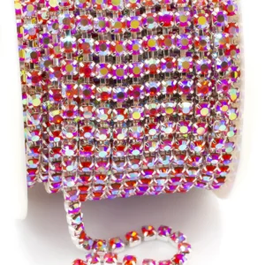 Стразовий ланцюг ss10 (2,8 мм) 1 м Hyacinth AB silver