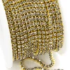 Стразовий ланцюг ss6 (2 мм) 1 м Black diamon gold