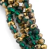 Бусины Swarovski огранка рондель 3х2 мм Ø 0,8 мм +-175 шт. Зелёное золото АВ_0473х2-047
