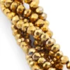 Бусины Swarovski огранка рондель 3х2 мм Ø 0,8 мм +-175 шт. Золото_086_2ZCB-086