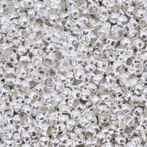 Кримпы стопперы Beads stuff 2 мм внутр. 1 мм Серебристый +-100 шт.