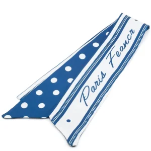 Хустка-стрічка Твіллі для сумки/волосся 90х5 см 1 шт. принт Polka Dot Series ●Blue Model