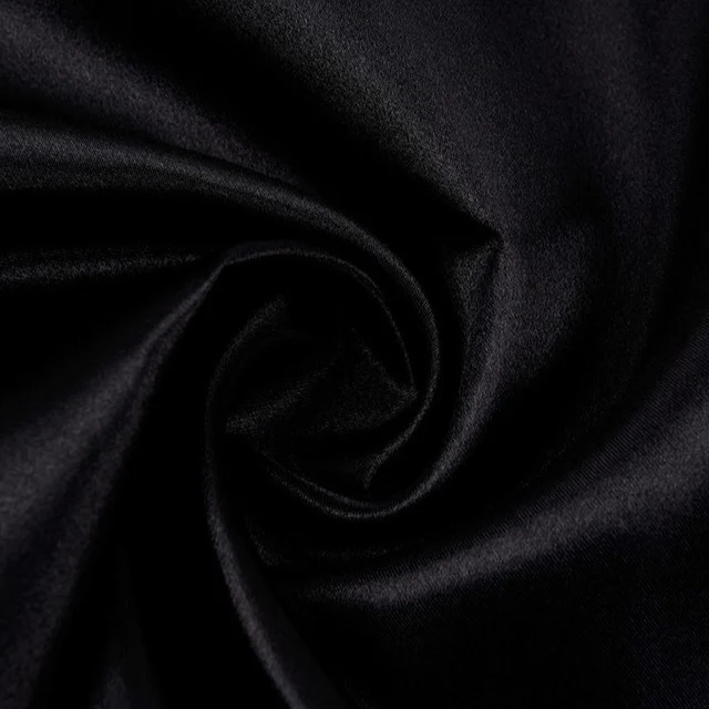 Тканина атлас LuxFabric 115 г/м² 1,5 м 1 м Чорний