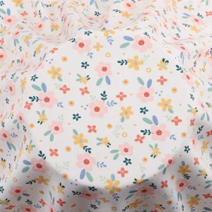 Тканина 100% віскоза LuxFabric 153 г/м² 1,45 м 1 м принт Mallow blooming