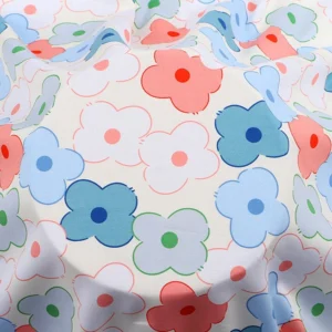Тканина 100% віскоза LuxFabric 153 г/м² 1,45 м 1 м принт Blossoming peach