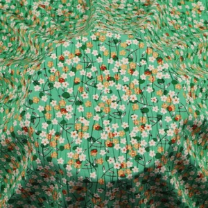 Тканина 100% віскоза LuxFabric 153 г/м² 1,45 м 1 м принт Flower meadow