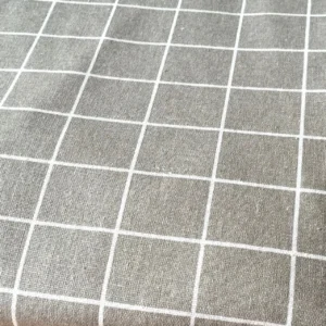 Ткань 55% лен 45% хлопок 160 г/м² 1,5 м 1 м принт Gray cell