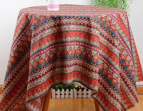 Тканина 55% льон 45% бавовна 160 г/м² 1,5 м 1 м принт Red folk style - Зображення 2