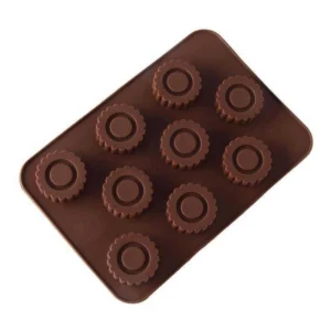 Форма силиконовая Конфета 9 яч. Bakery 14,5х10 см Ø 2,5х1 см 1 шт. Коричневый