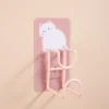 Настенный крючок Котик органайзер 12,5х6,5х6 см 1 шт. Розовый