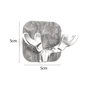 Гачок пластиковий Horns 5х5 см 1 шт. Димчастий