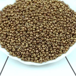 Бісер Металик 2 мм 50 г Античне золото
