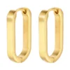 Серьги Конго U-shaped нерж.сталь 25х14х3 мм 1 пара Золотистый