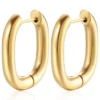 Серьги Конго U-shaped нерж.сталь 23х20х4 мм 1 пара Золотистый