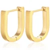 Серьги Конго U-shaped нерж.сталь 14х12х3 мм 1 пара Золотистый