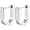 Серьги Конго U-shaped нерж.сталь 14х12х3 мм 1 пара Платиновый