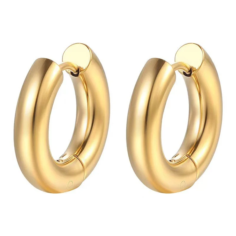 Серьги Конго Ring нерж.сталь 25х5 мм Ø 16 мм 1 пара Золотистый