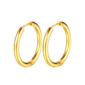 Серьги Конго Ring нерж.сталь 23х2,5 мм Ø 18 мм 1 пара Золотистый