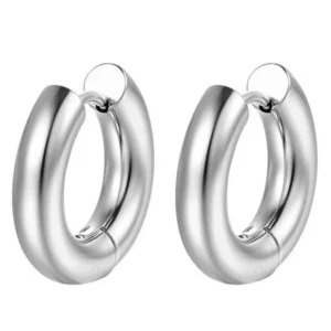 Сережки Конго Ring нерж.сталь 25х5 мм Ø 16 мм 1 пара Платиновий