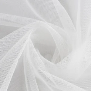 Ткань фатин мягкий евросетка LuxFabric нейлон 1,60 м 1 м Белый