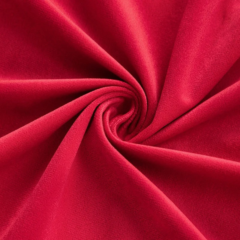 Тканина велюр LuxFabric поліестер 330 г/м² 1,50 м 1 м Червоний