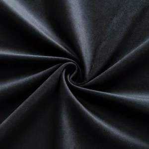 Тканина велюр LuxFabric поліестер 330 г/м² 1,50 м 1 м Чорний