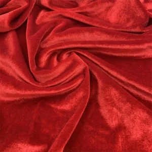 Ткань бархат стрейч LuxFabric полиэстер 400 г/м² 1,65 м 1 м Красный