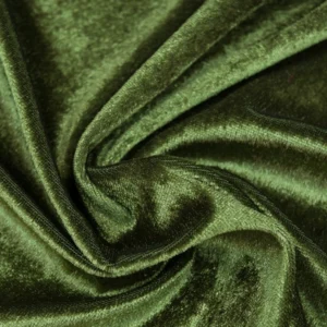Тканина оксамит стрейч LuxFabric поліестер 400 г/м² 1,65 м 1 м Хакі