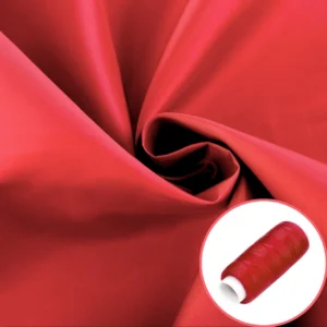 Ткань плащевая Канада LuxFabric 110 г/м² 1,50 м 1 м + Нить полиэстер 360 м Красный