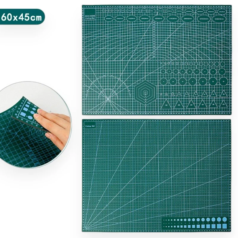 Коврик для резки А2 самовосстанавливающийся Cutting Mat 60х45 см 1 шт. Зеленый