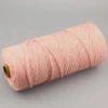 Канат для макраме мотузка бавовняна 2 мм +-200 м Кораловий