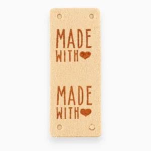 Аппликация ярлык Hand Made 5х2 см 1 шт. Бежевый