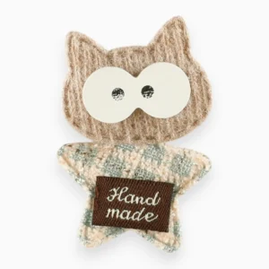 Аплікація нашивка Cat Hand Made 5х3,5 см 1 шт. Бежевий