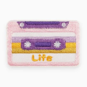 Термоаплікація Cassette Life вишита 4,5х7 см 1 шт. Рожевий
