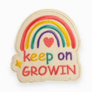 Термоаплікація Keep on Growin вишита 7х6,9 см 1 шт. Різні кольори
